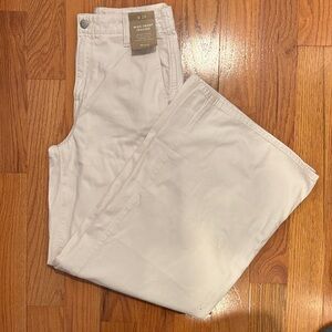 Madewell Ivory Wide-Leg Trousers